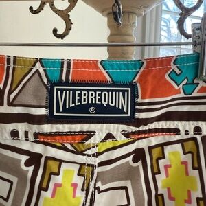 Vilebrequin Multicolor Graphic Swim Shorts Men's L. NWT. Includes pouch.